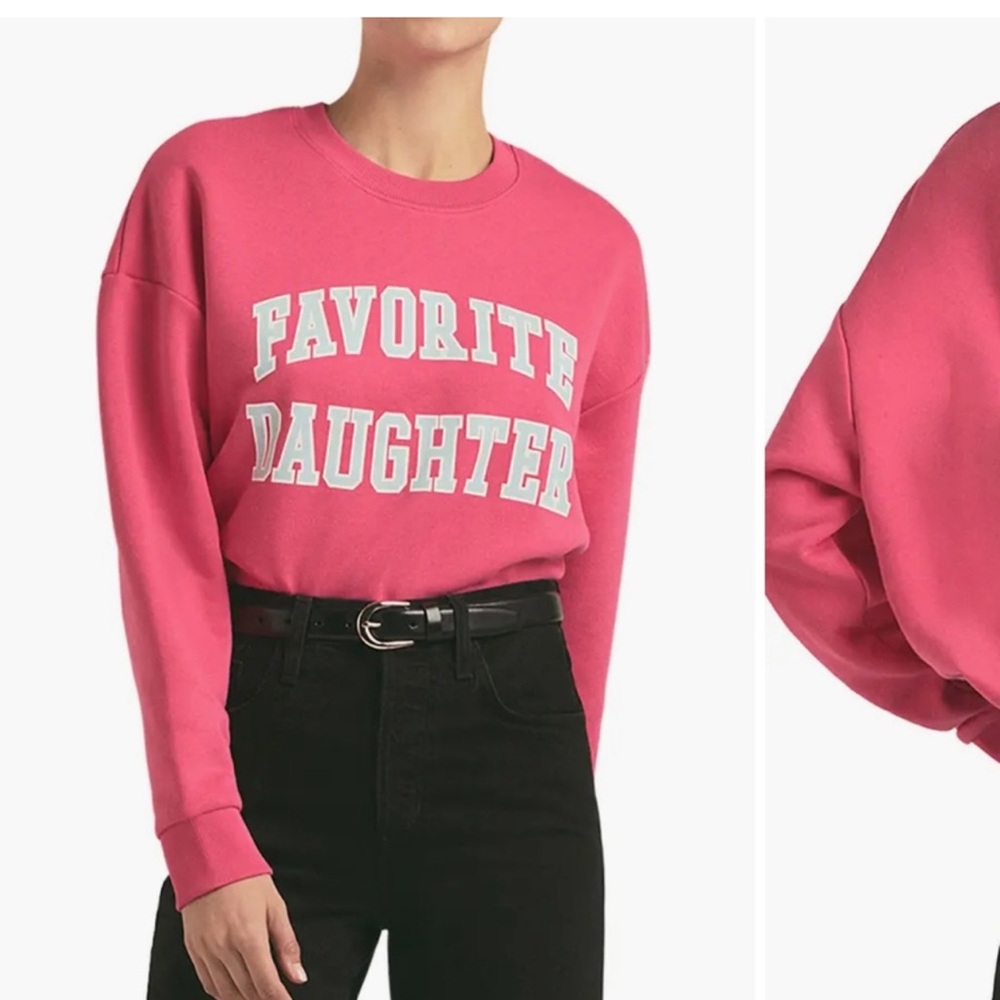 NWT Favorite Daughter Collegiate Sweatshirt in Beetroot Purple (moreso hot pink)